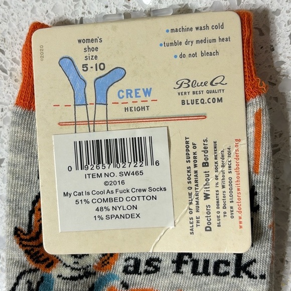 ✨2/$25✨Cool As F&#% Cat Socks - Picture 4 of 4